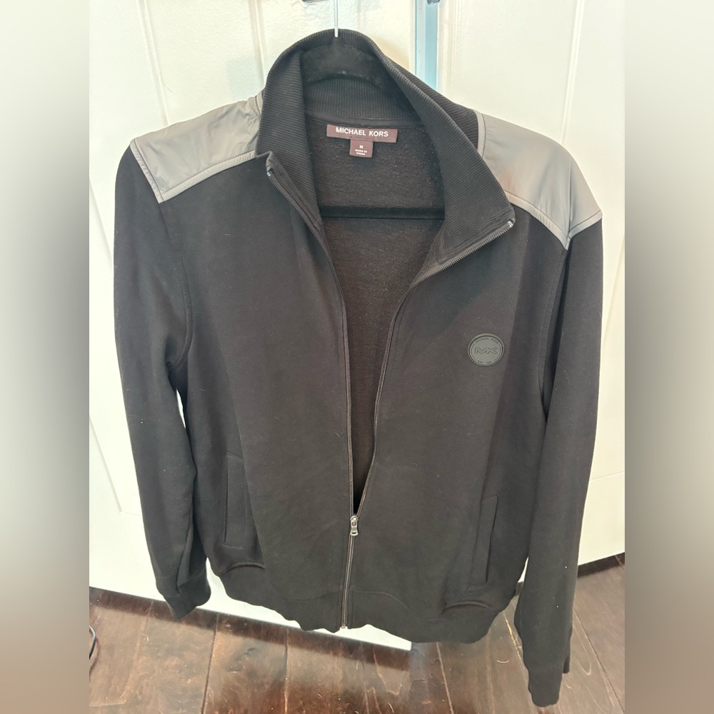 Michael Kors Black Zip-Up Jacket Size Medium